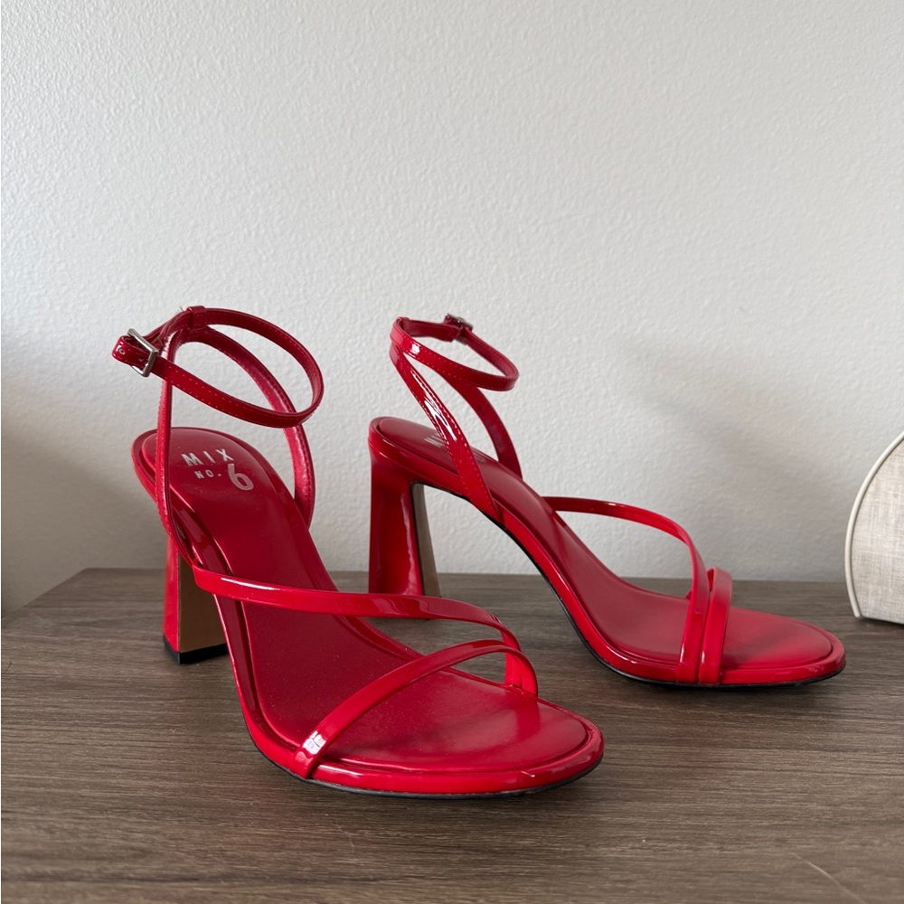 Mix No. 6 Vibrant Red Strappy Heels